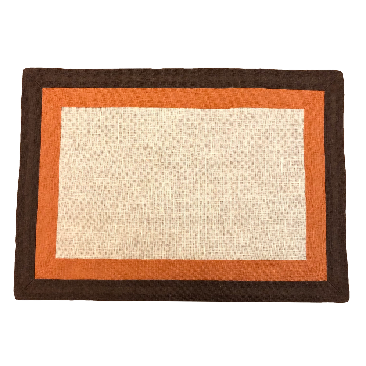 Capri – set of 2 placemats and napkins in brown and orange