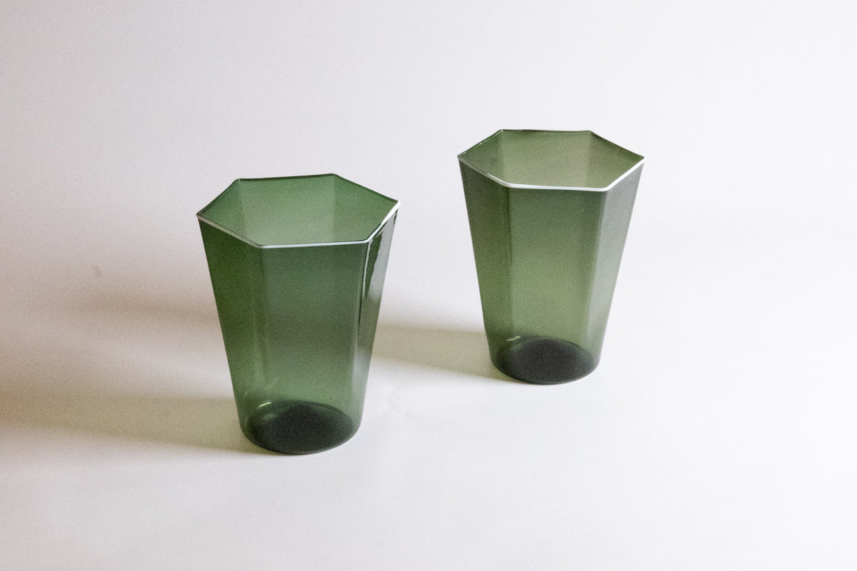Hexagonal water glass