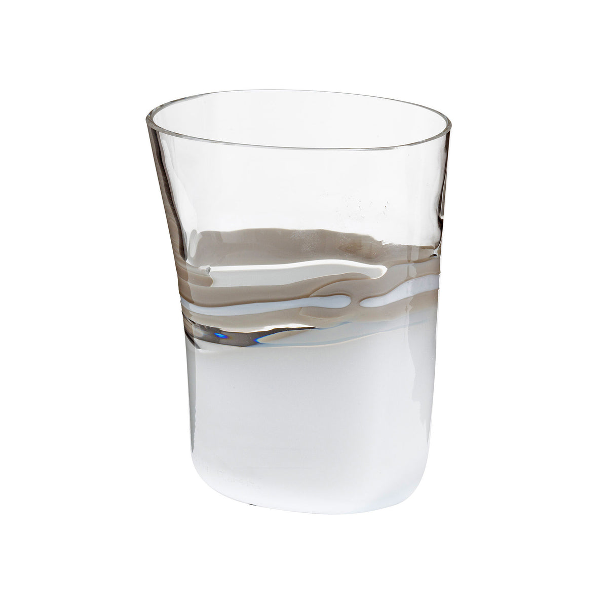 Bora – glass with taupe band
