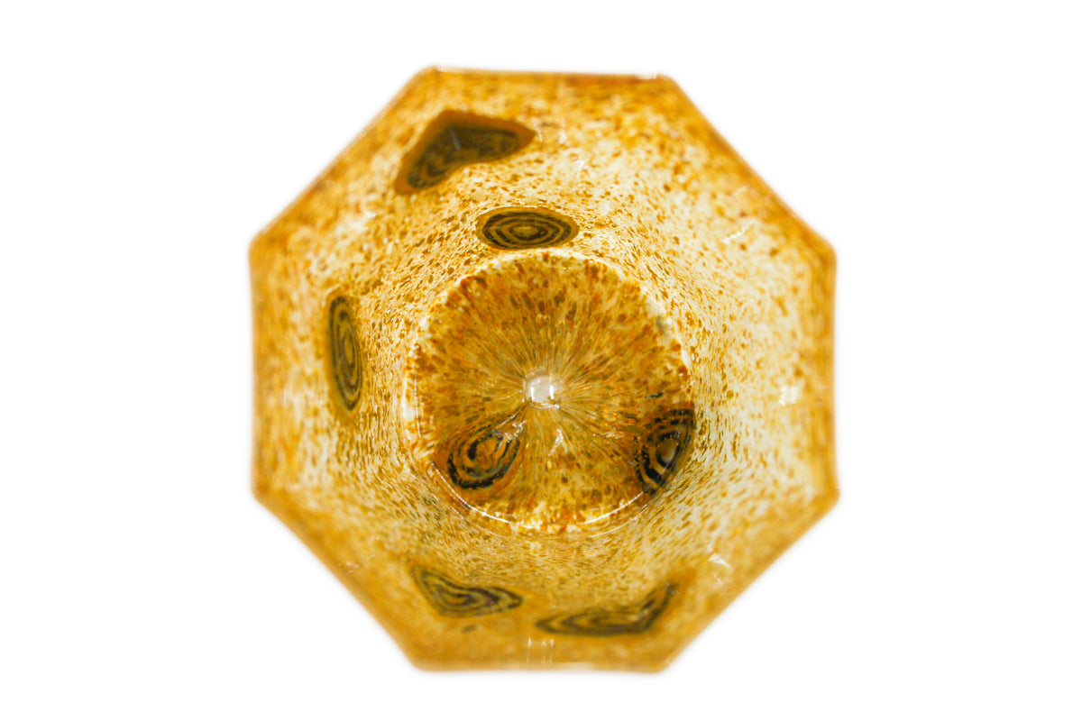 Octagonal glass with murrine