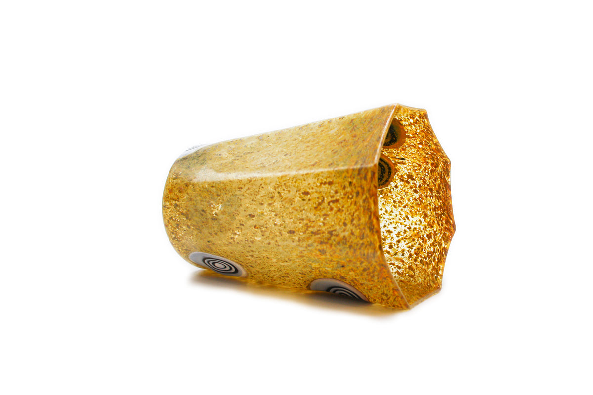 Octagonal glass with murrine