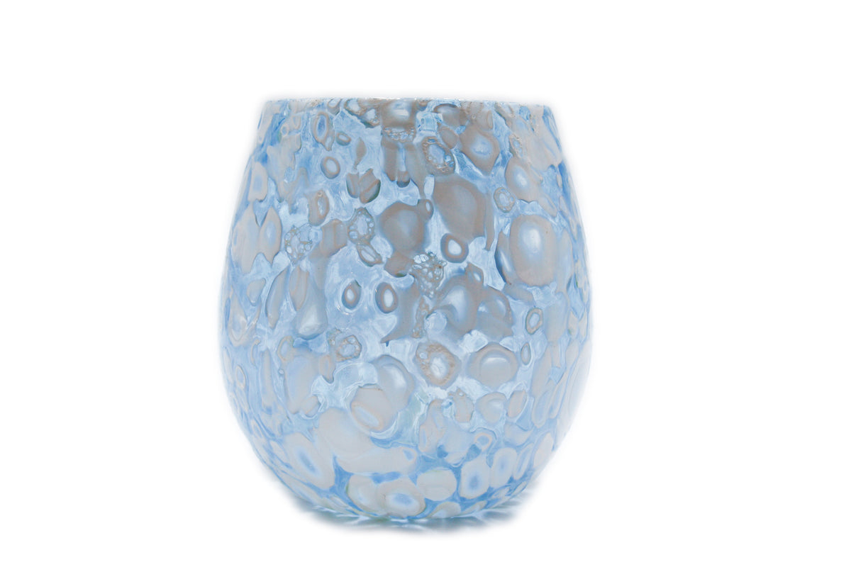 Tumbling glass with murrina