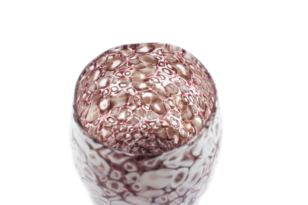 Tumbling glass with murrina