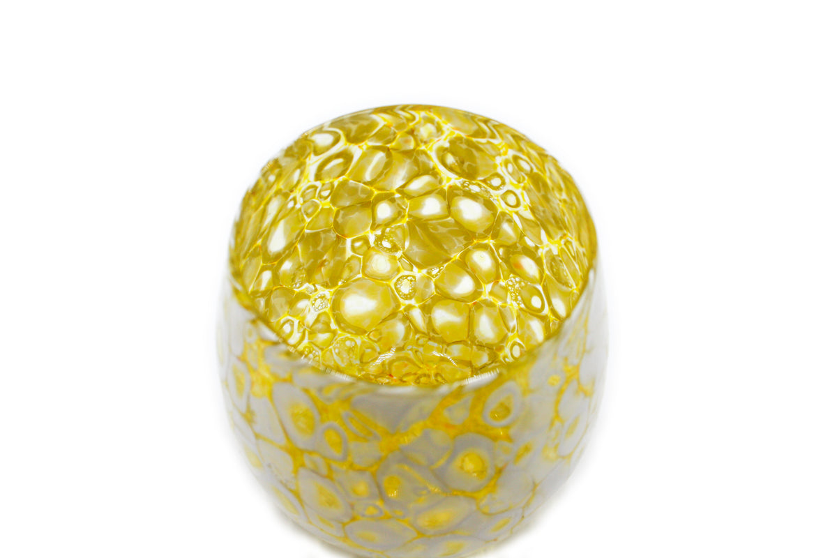 Tumbling glass with murrina
