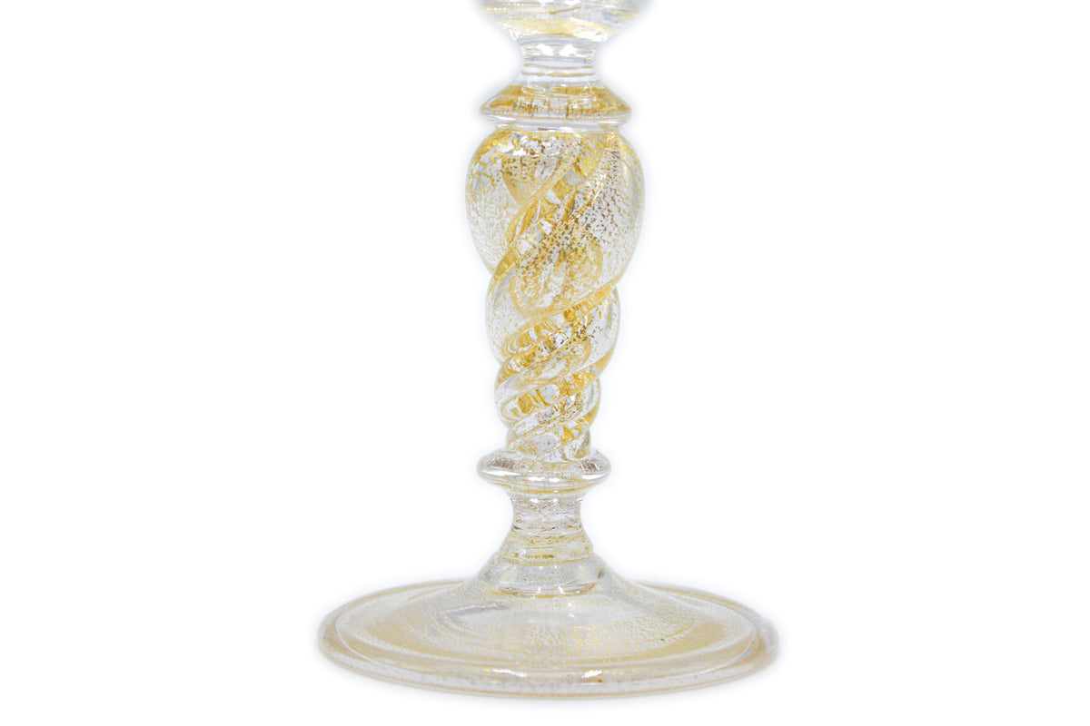 Set of 2 micro glasses with gold details