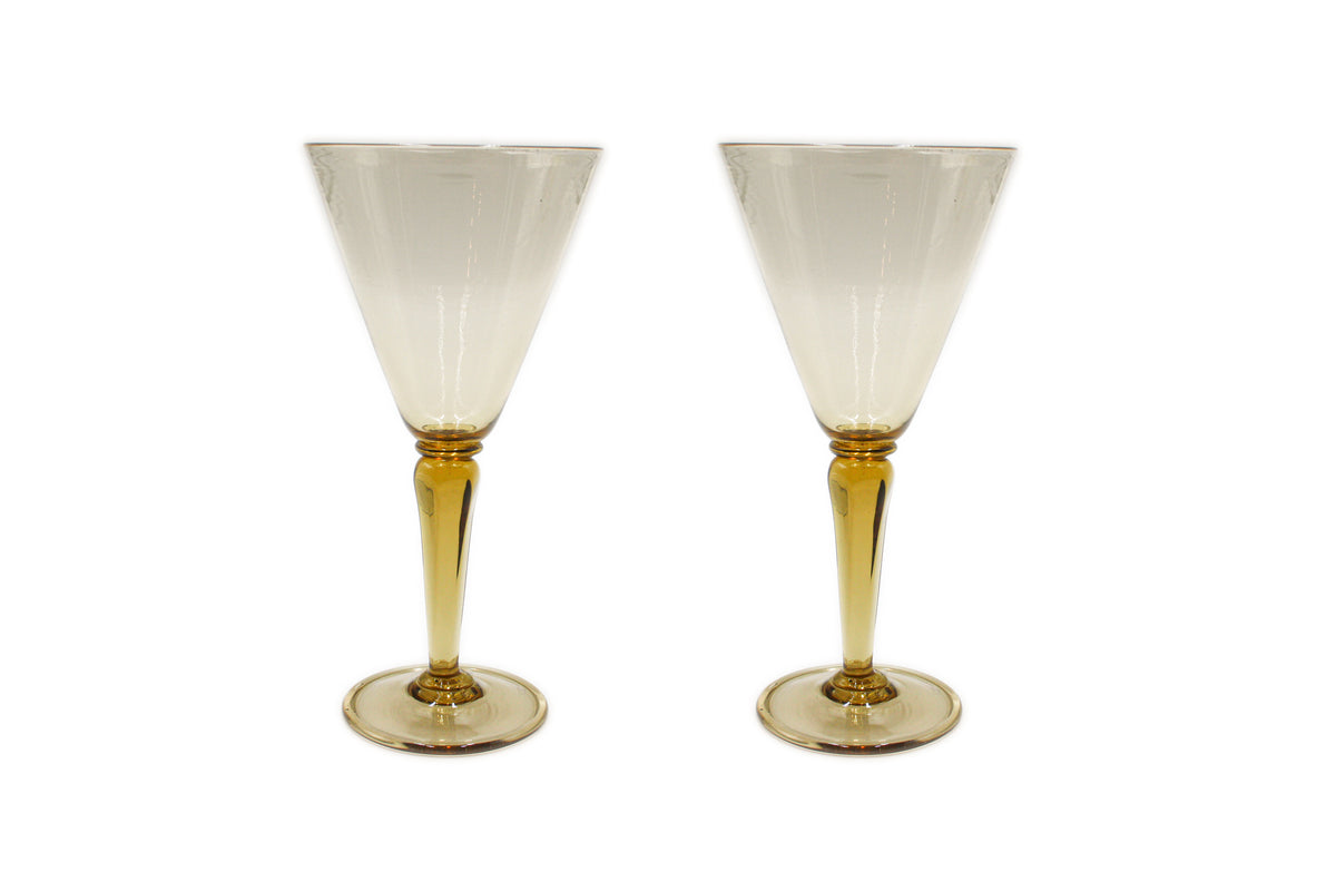 Set of 2 micro-smoked wine glasses