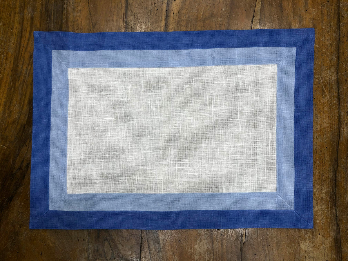Capri – set of 2 blue placemats and napkins