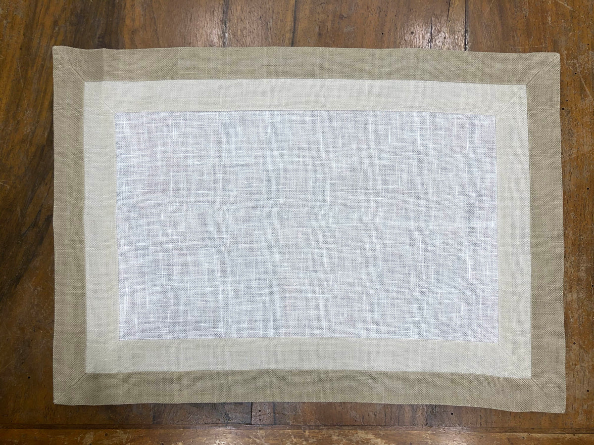 Capri – set of 2 beige placemats and napkins