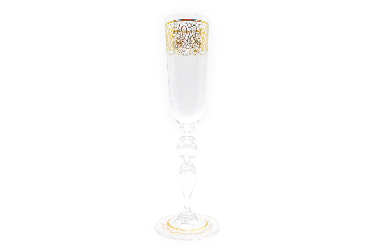 Crystal goblet with gold decoration