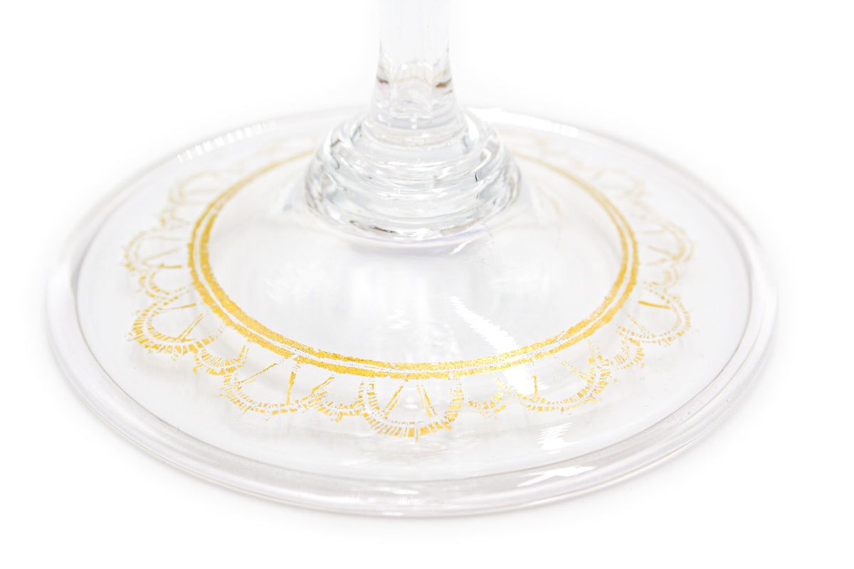Crystal goblet with gold decoration