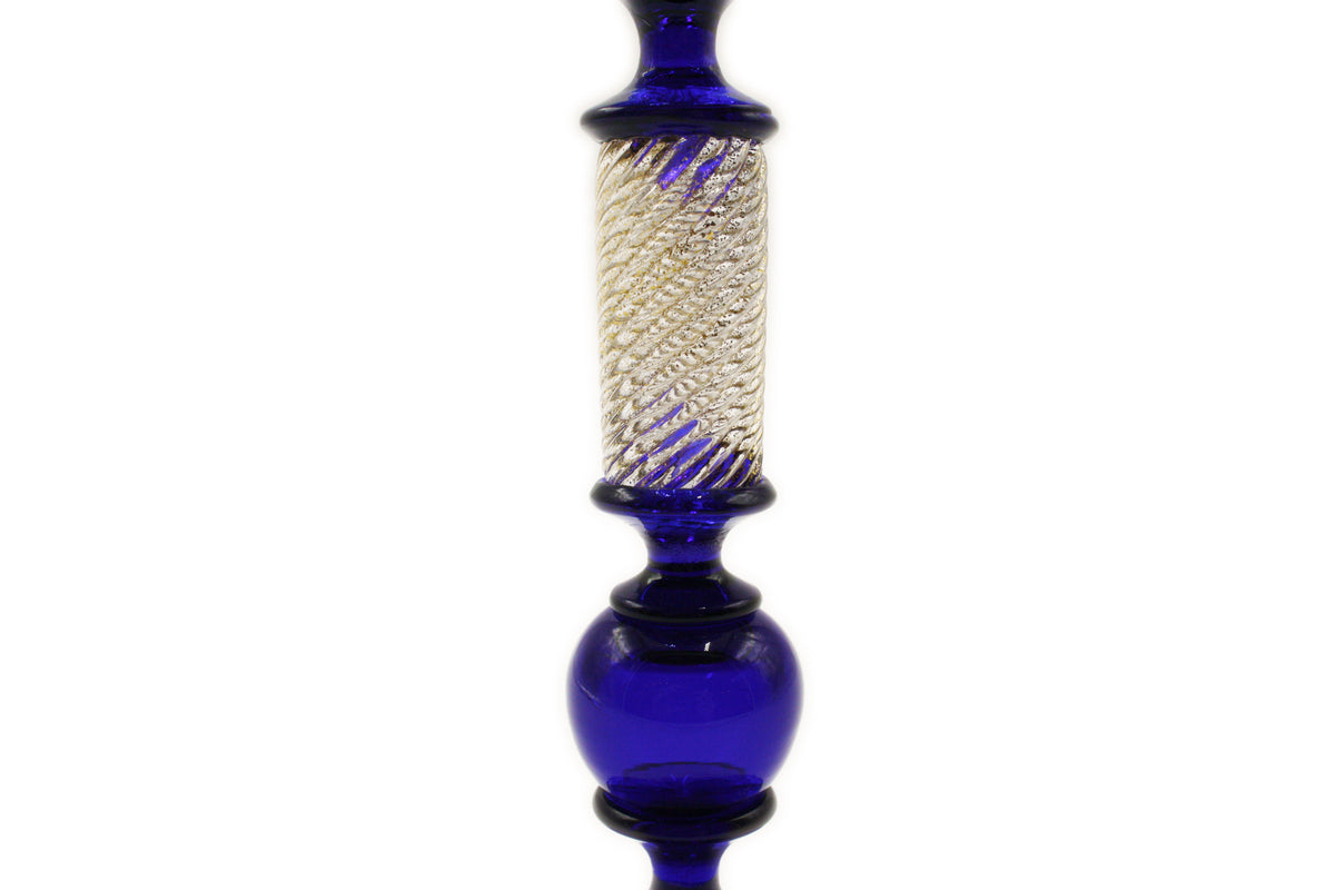Blue cone wine glass