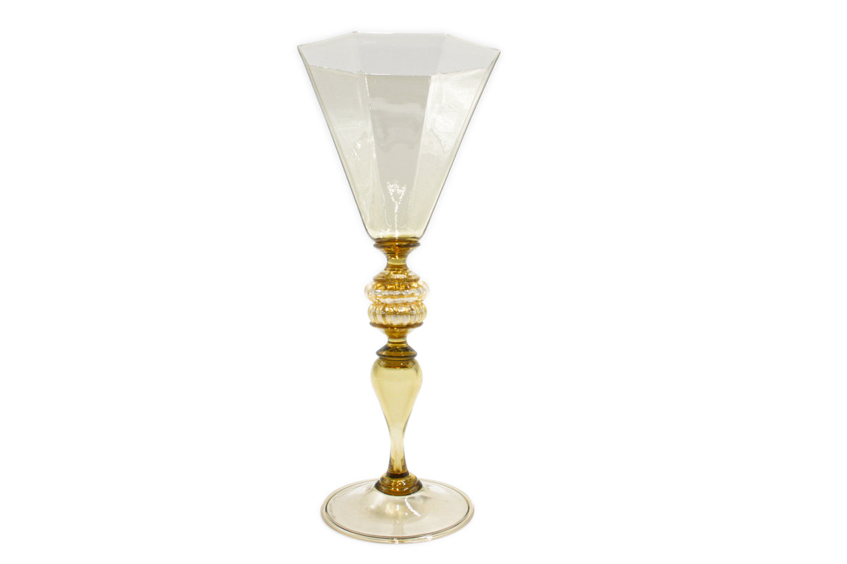 Hexagonal smoked goblet