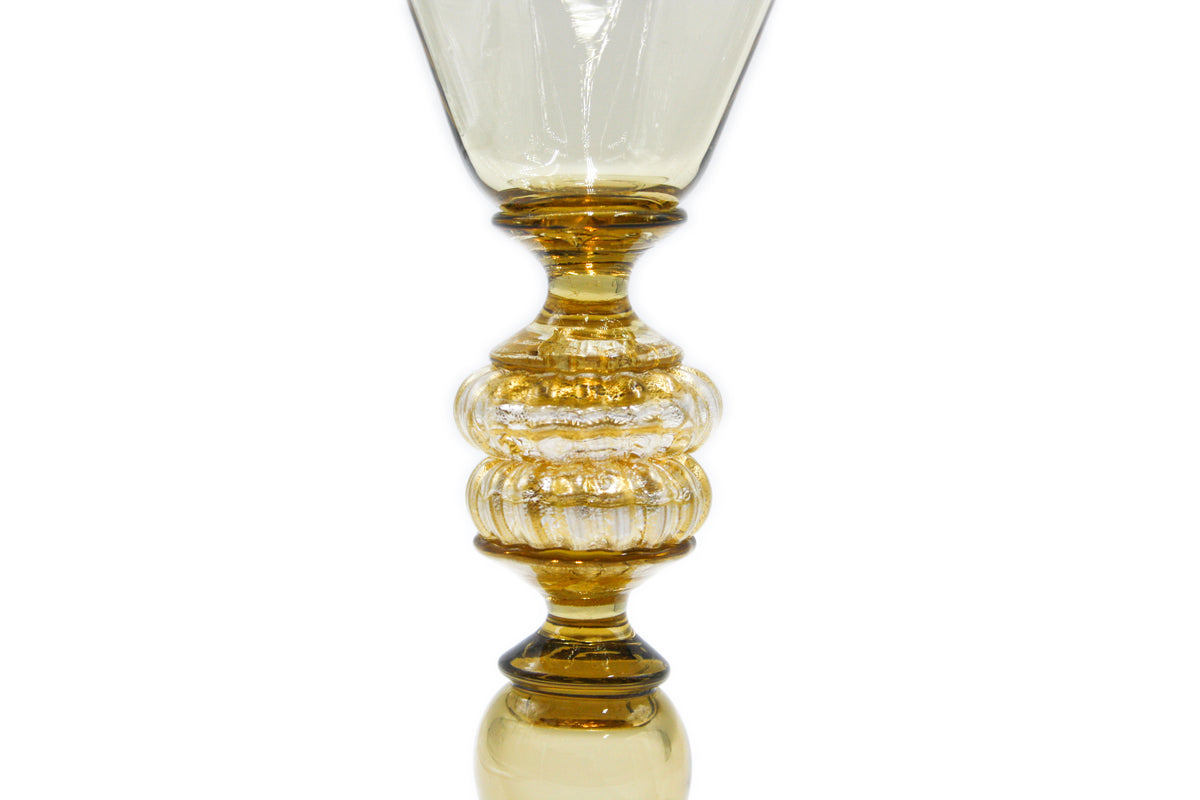 Hexagonal smoked goblet
