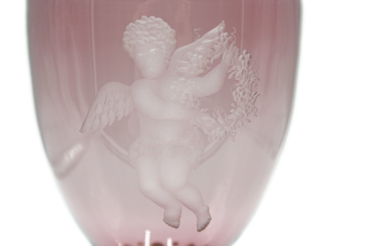 Verona amethyst chalice with angel engraving