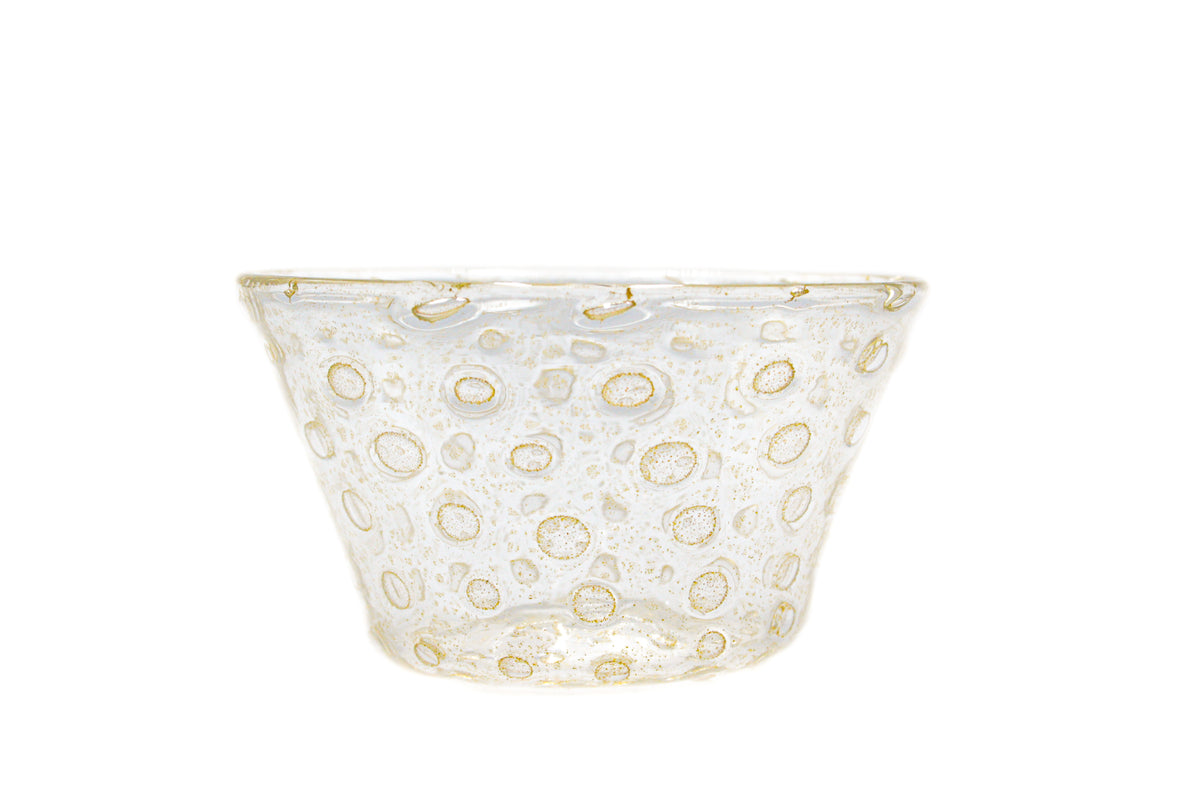 Gold cup with bubbles