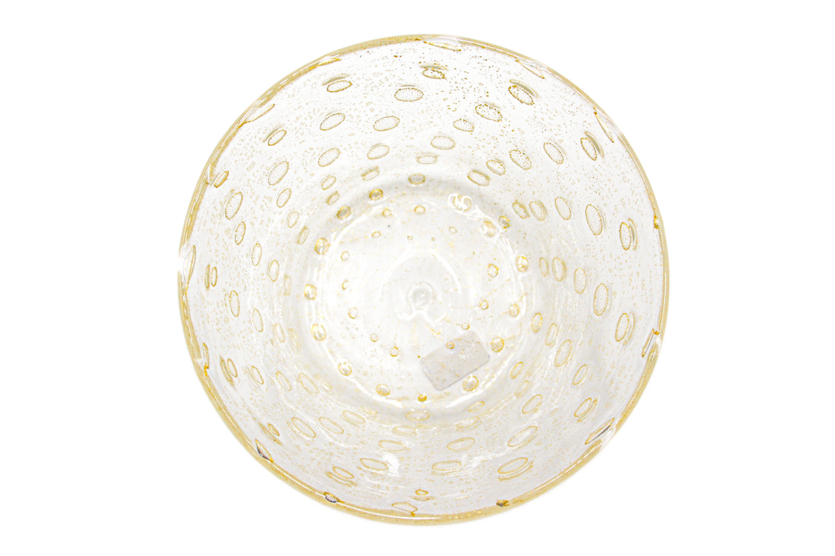 Gold cup with bubbles