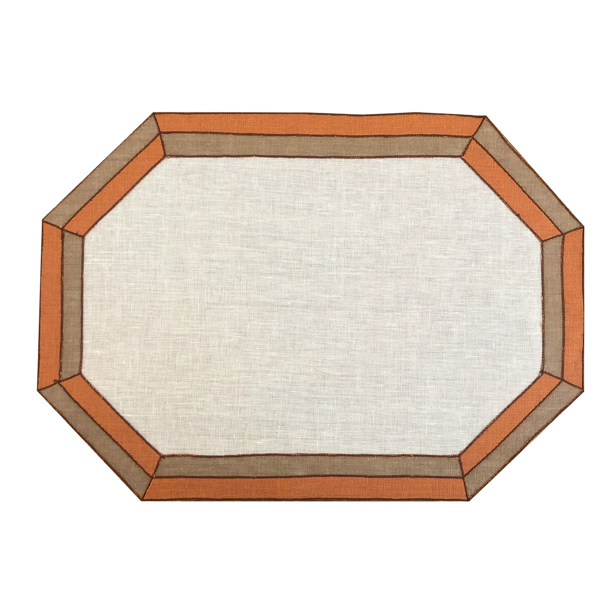 Parigi – set of 2 placemats and napkins in rust and brown
