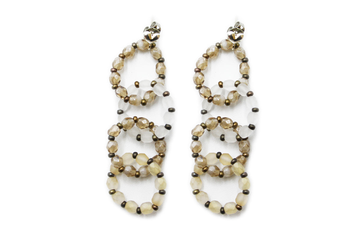 4-ring earrings - VARIOUS COLORS AVAILABLE