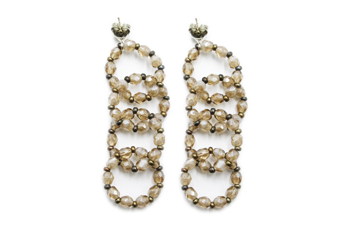 4-ring earrings - VARIOUS COLORS AVAILABLE