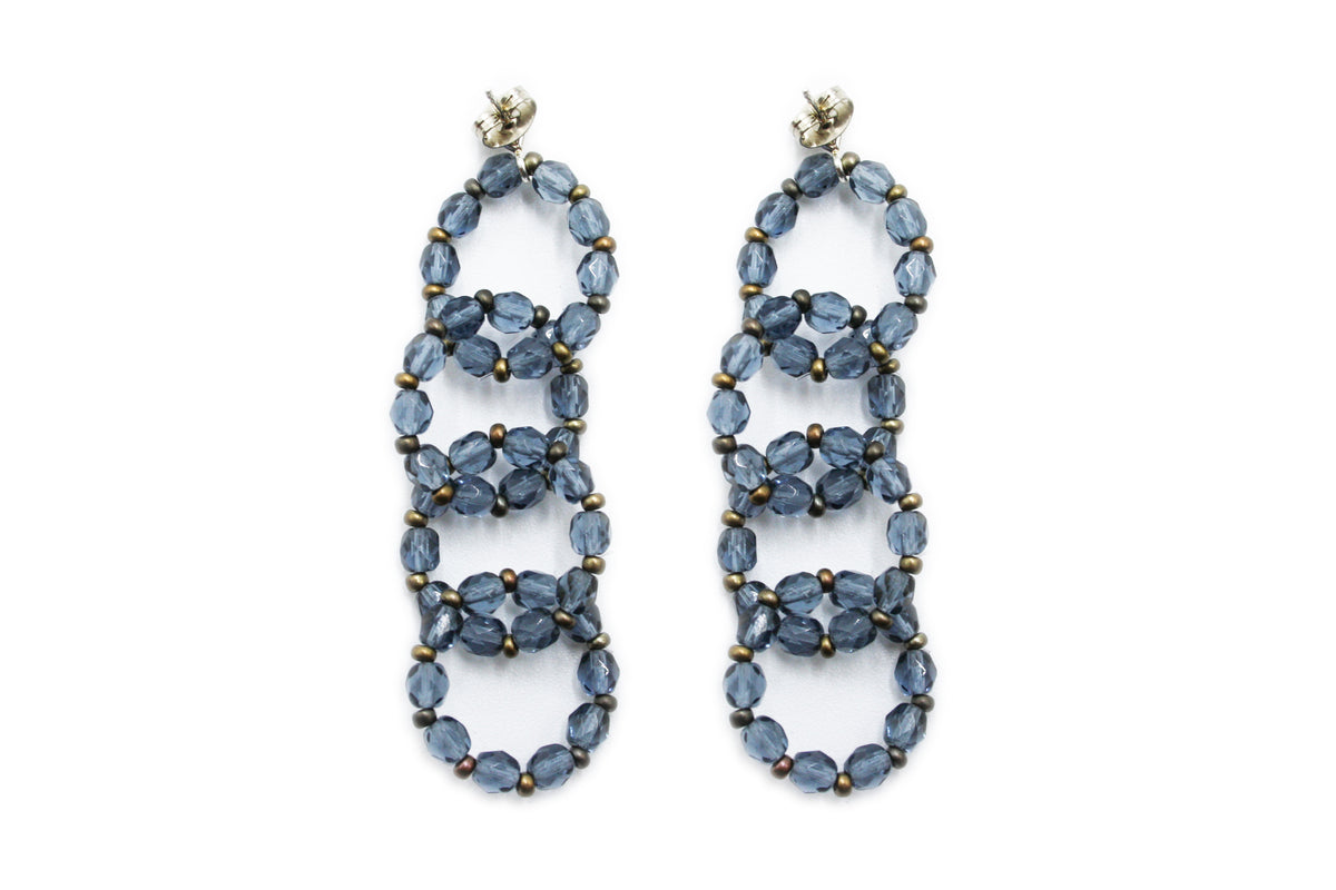 4-ring earrings - VARIOUS COLORS AVAILABLE