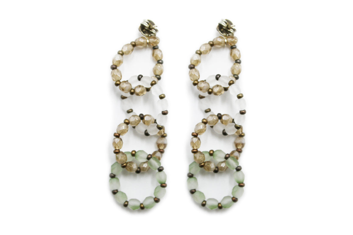 4-ring earrings - VARIOUS COLORS AVAILABLE