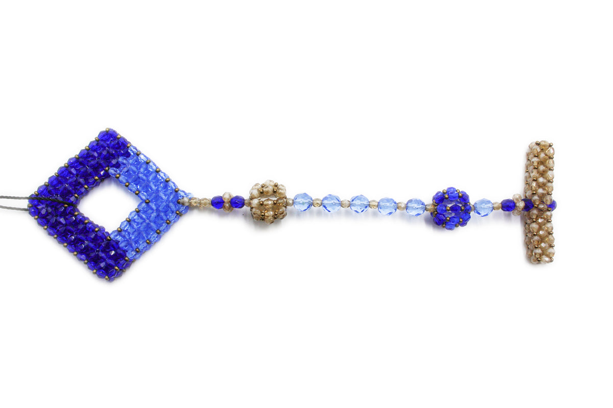 Cube bracelet - blue and brown