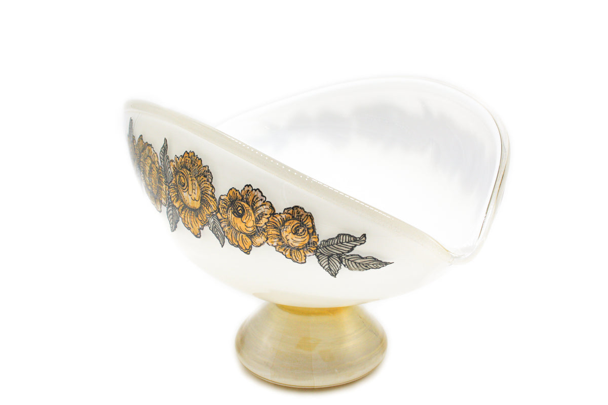 Decorated white cup
