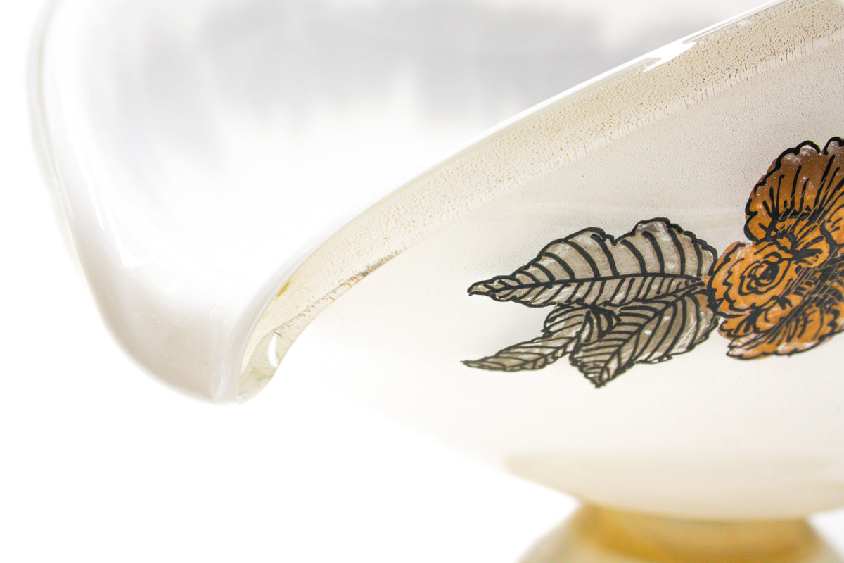 Decorated white cup