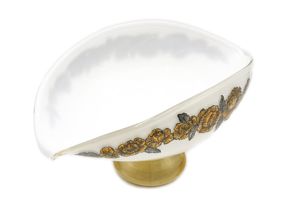 Decorated white cup