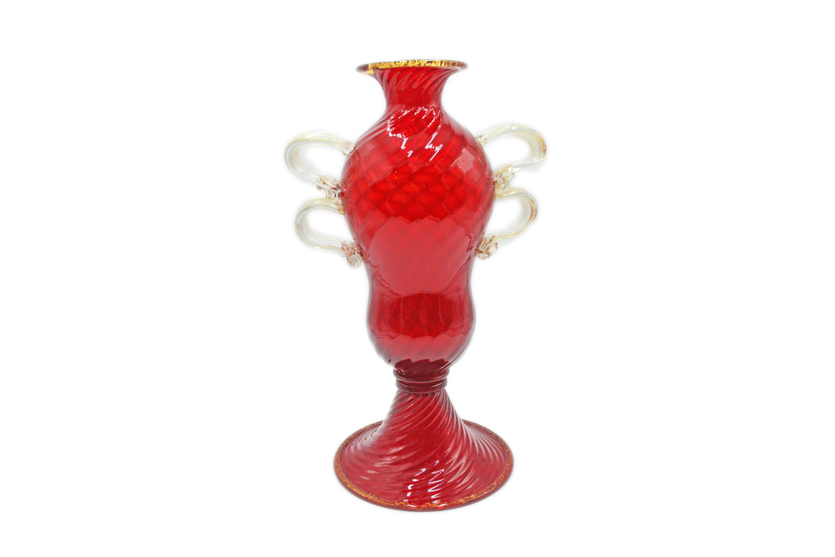 Red bottle with handles