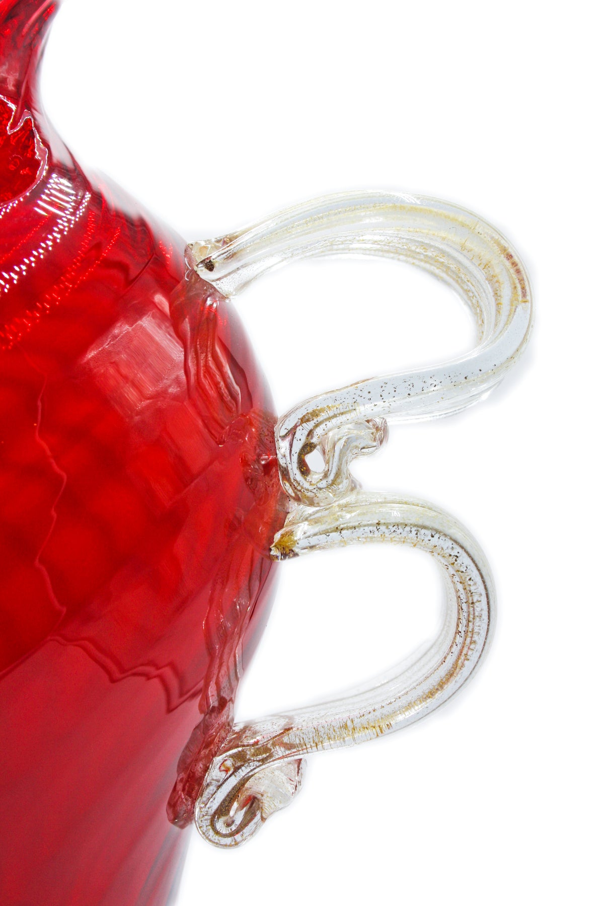 Red bottle with handles