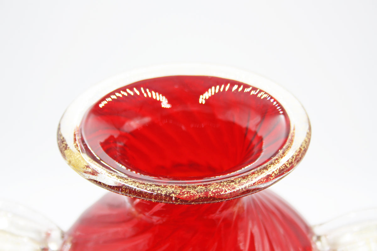 Red bottle with handles