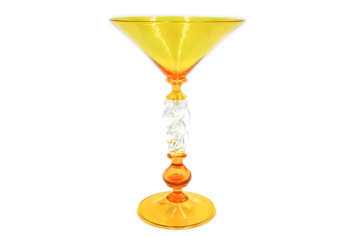 Yellow martini glass