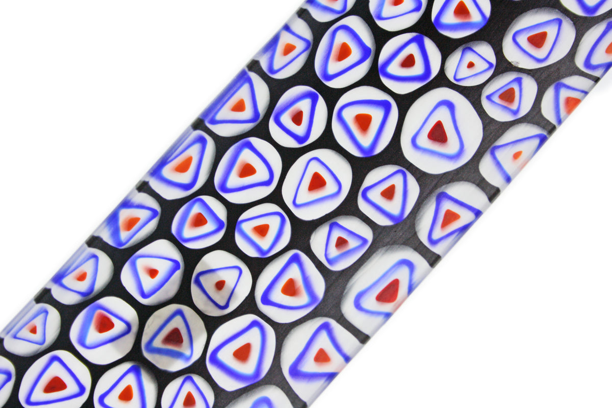 Oval blue and red murrine bowl