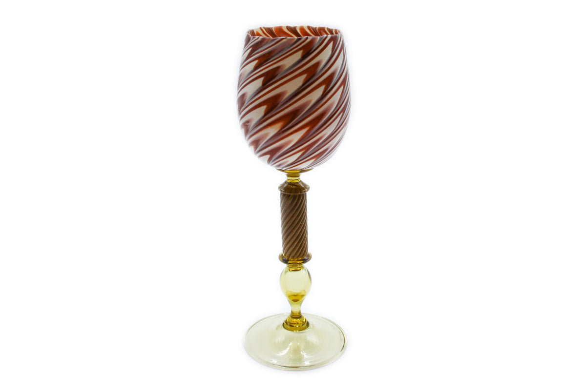 Dark brown feathered Veronese chalice