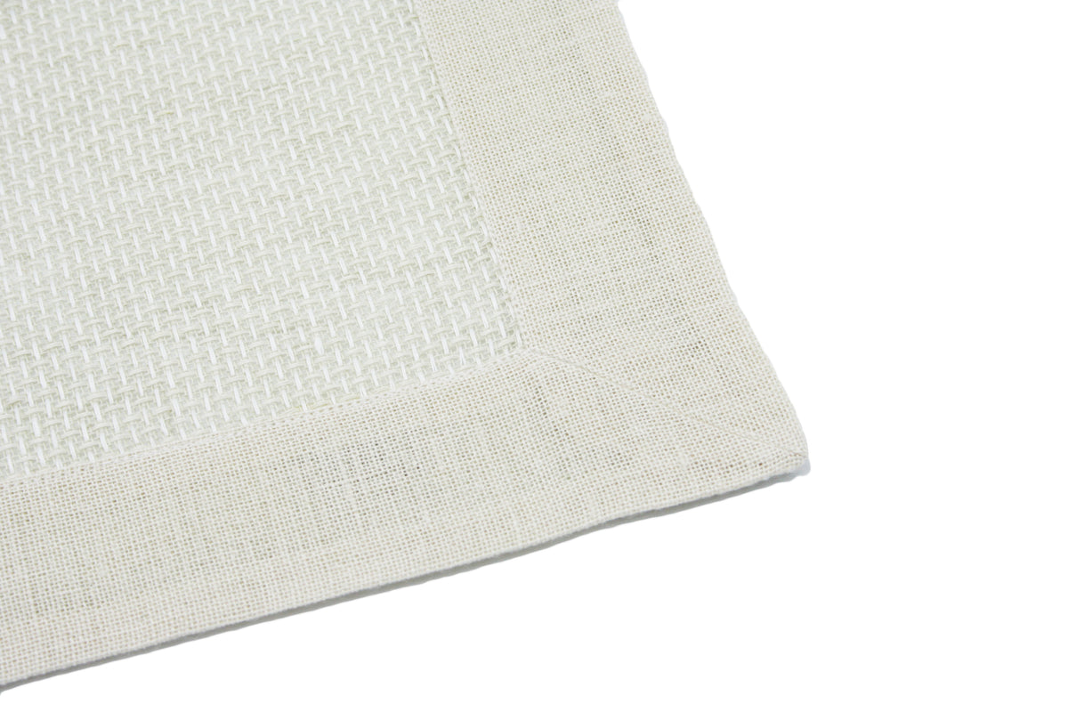 Placemat and napkin set, beige chalk