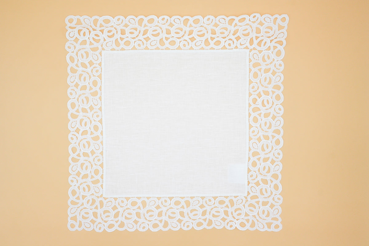 Florence - Set of two white placemats and napkins