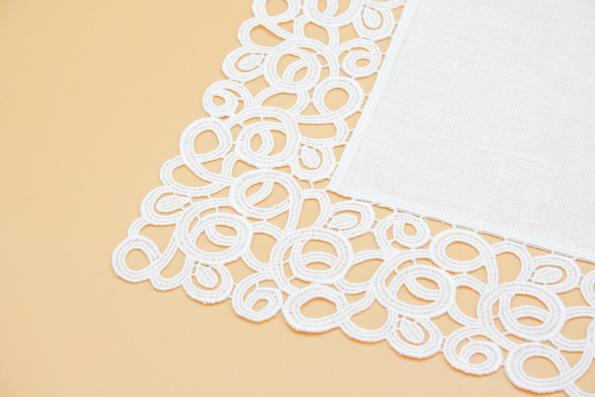 Florence - Set of two white placemats and napkins