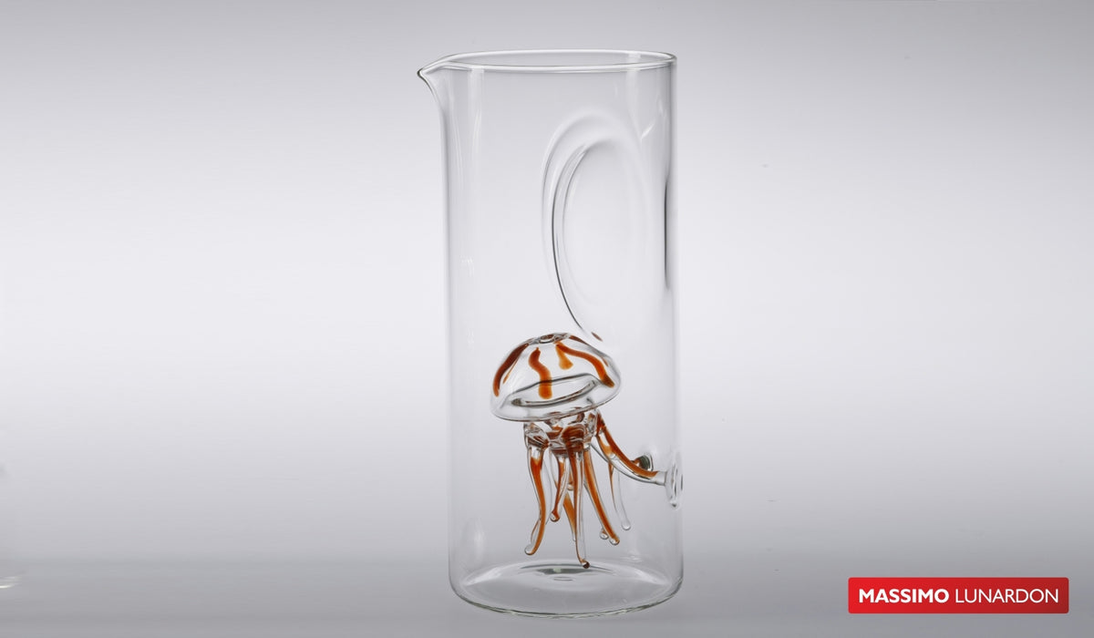 Orange Medusa Carafe by Massimo Lunardon