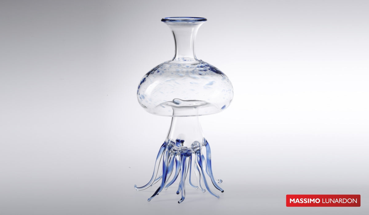 Blue Medusa decanter by Massimo Lunardon