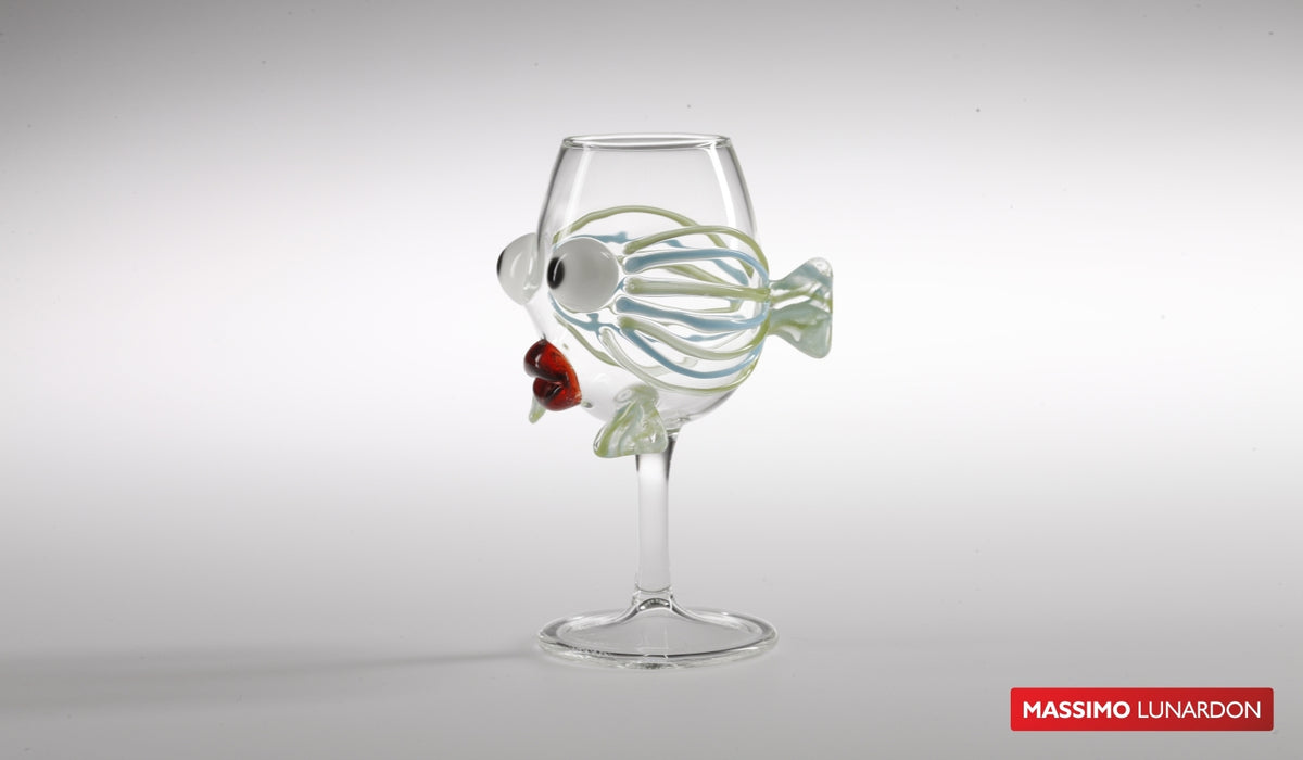 Tropical fish goblet by Massimo Lunardon