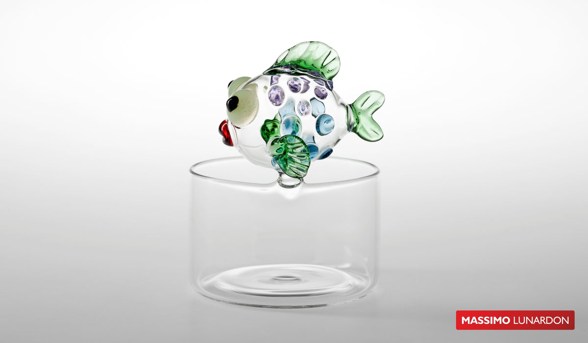 Brio glass with molly fish