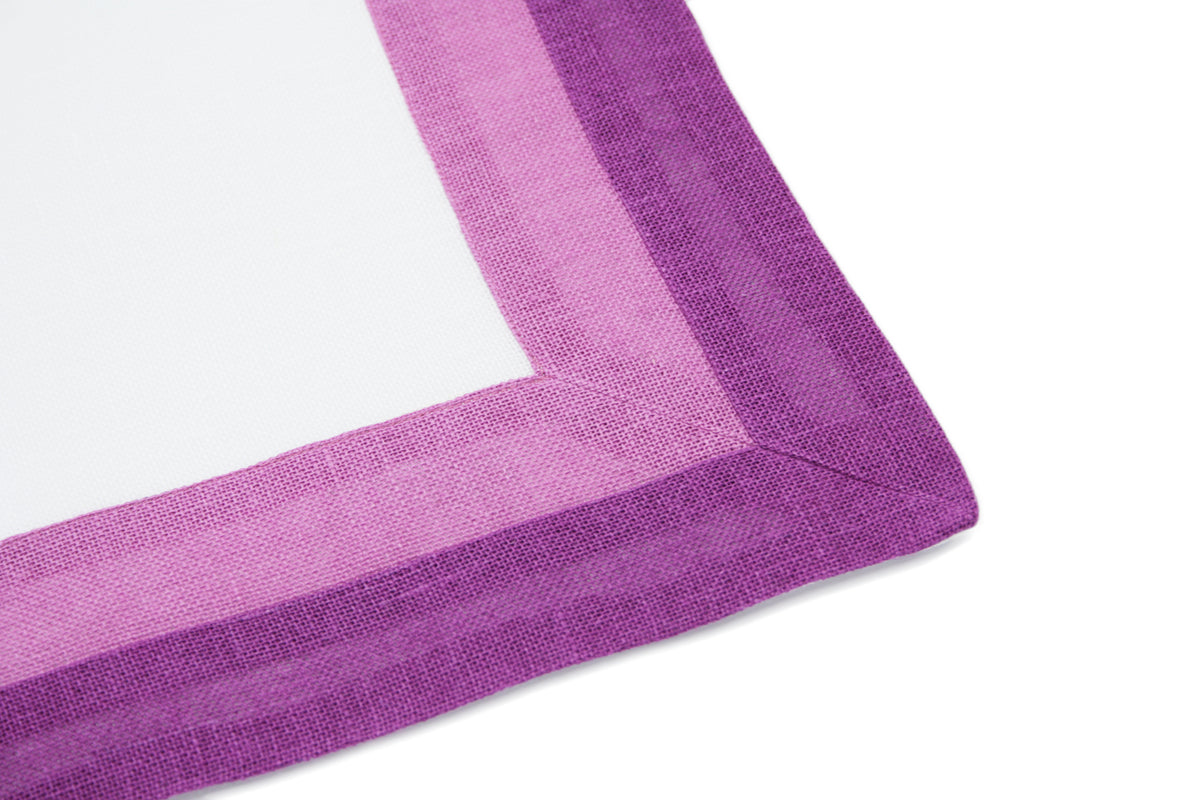 Capri - Fuchsia/white placemat and napkin set
