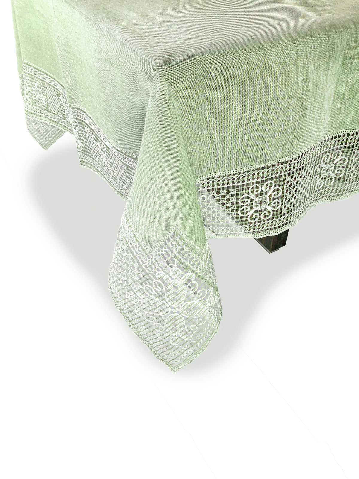 Green bissone tablecloth