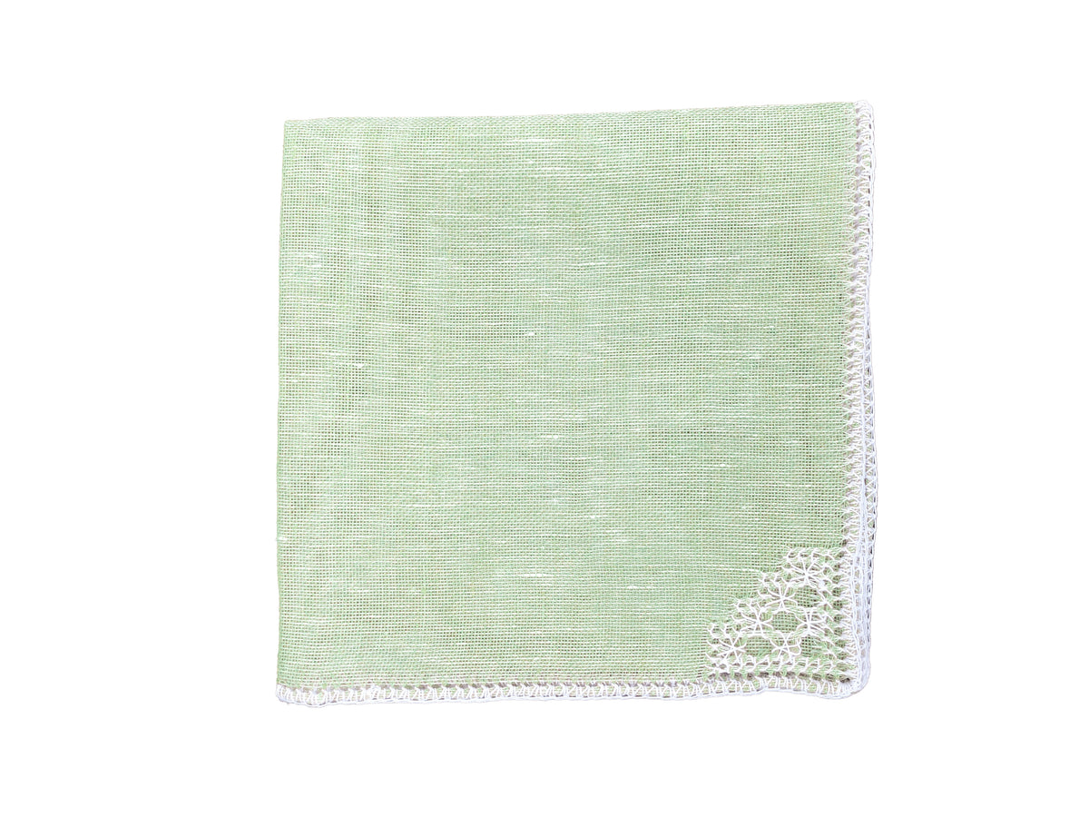 Green bissone tablecloth