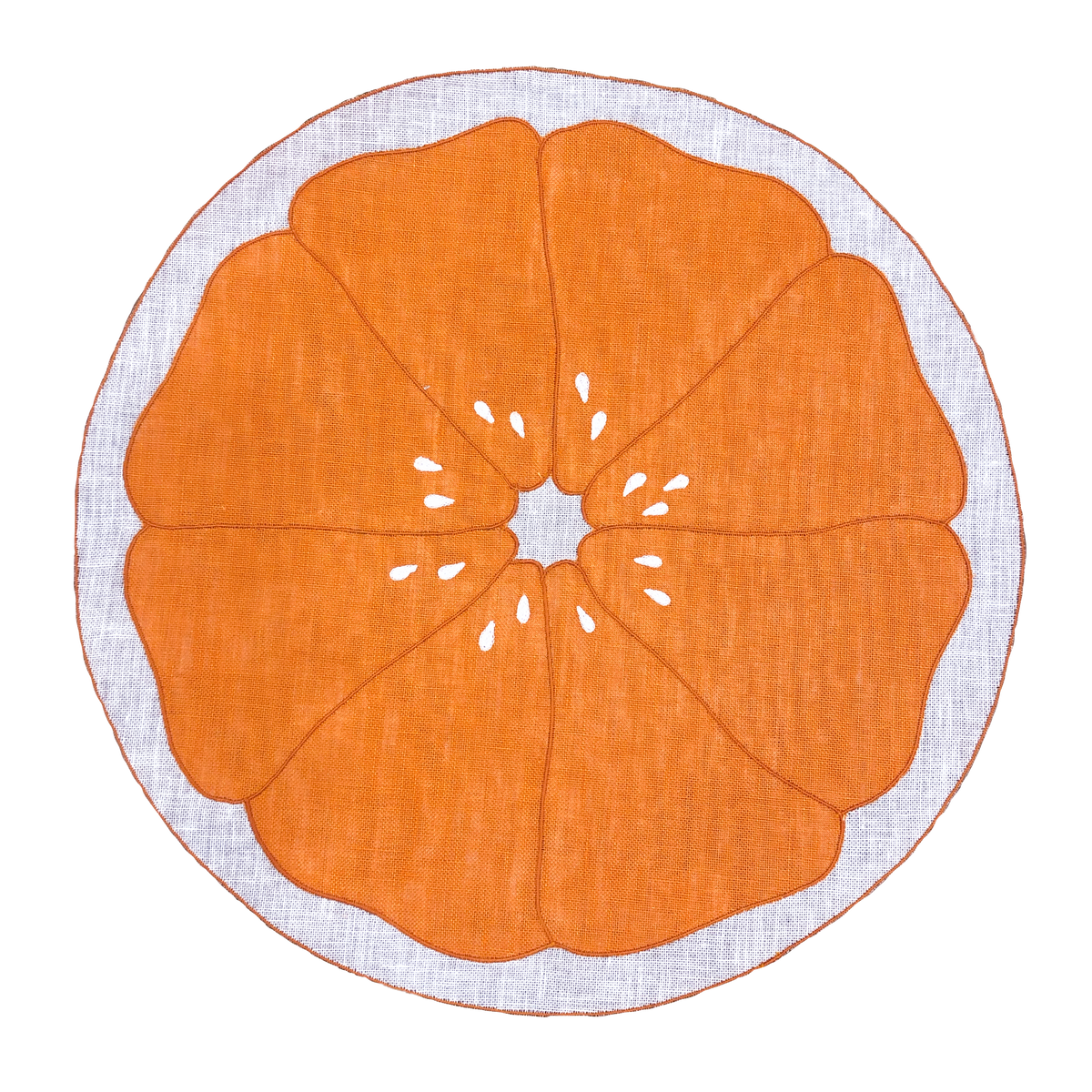 Set of 2 orange slice placemats