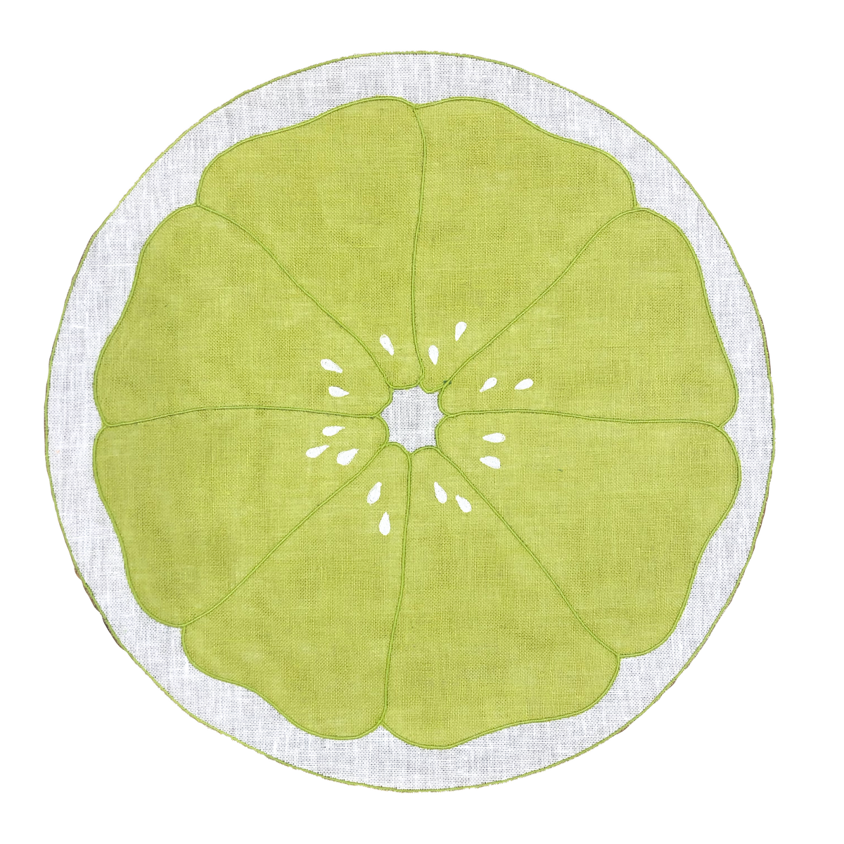 Set of 2 lime slice placemats