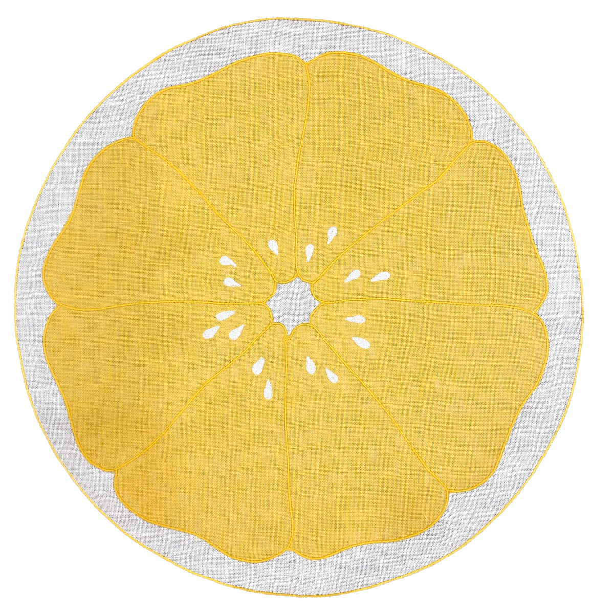 Set of 2 lemon slice placemats