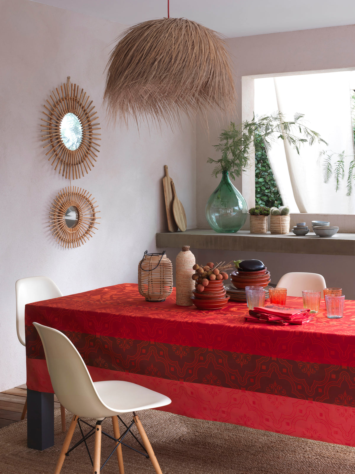 Bahia Sunset tablecloth by Le Jacquard Français